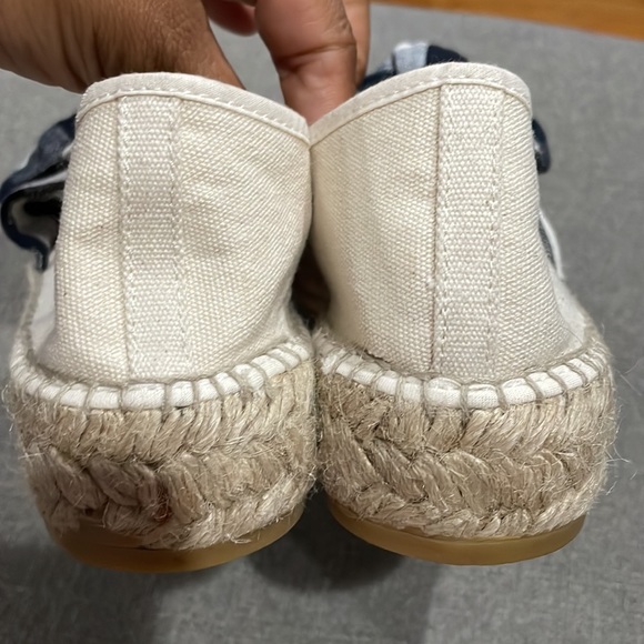 Loeffler Randall Canvas Rowen Beige Gingham Black & White Bow Espadrille - Picture 5 of 14